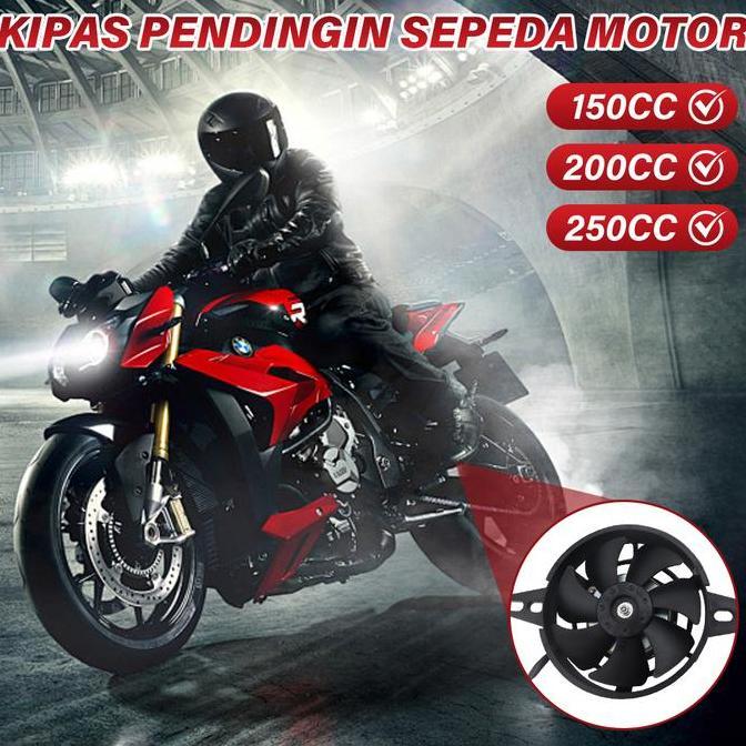 KIPAS RADIATOR MOTOR 12V UKURAN 12CM UNIVERSAL 150CC-250CC PENDINGINAN MAKSIMAL MUDAH PASANG PLASTIK