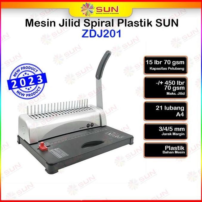 Mesin Jilid Spiral Plastik A4 Zdj201 / Zdj202