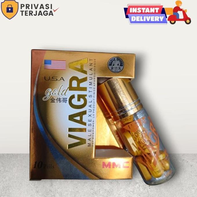 ViagraGoldPfizerSildenafil Herbal Penambah Kuat Pria 10Tablet