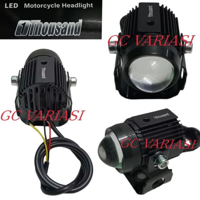 Lampu tembak Laser LED D2 mini plus kipas pendingin 2warna High Low putih kuning/Lampu tembak Laser 