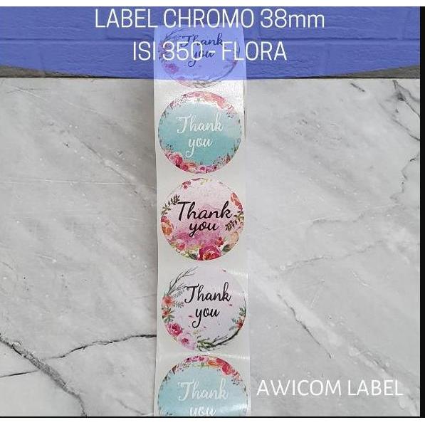 Ready stock 350 PCS (1 ROLL) Stiker Label Thank You Homemade Handmade 38mm Roll Paper
