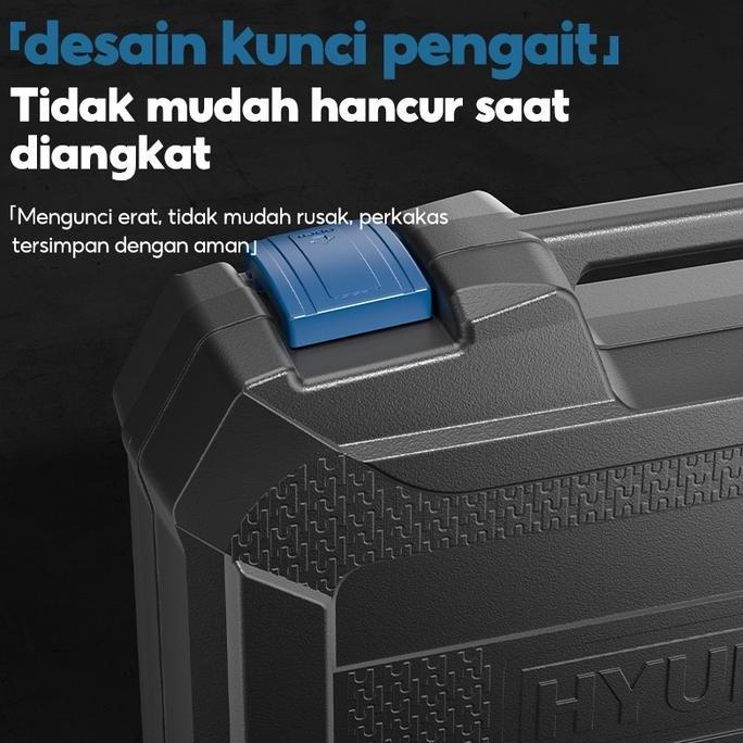 Terlaris Produk Terjamin Hyundai Tool Box Set Lengkap Toolkit Set Alat Tukang Perkakas Full Set Alat