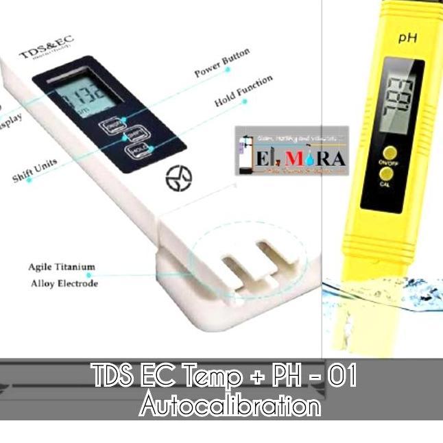 Alat Tes Depot Air TDS EC Temp PH -Auto Kalibrasi Lengkap
