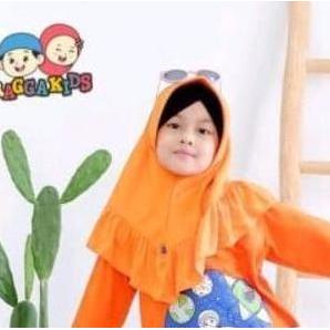 Jilbab anak Raggakids warna bata orange mocca Muslim Kerudung Best Seller