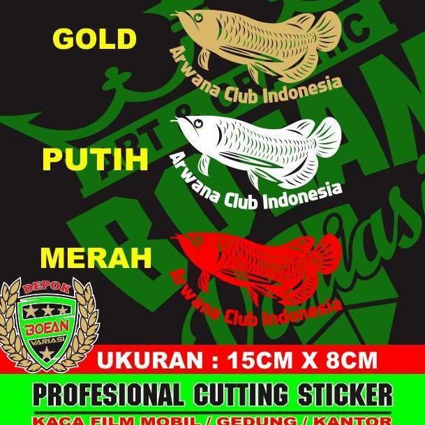 Ready stock Promo Cutting sticker aquarium sticker ikan arwana siluet ikan arwana