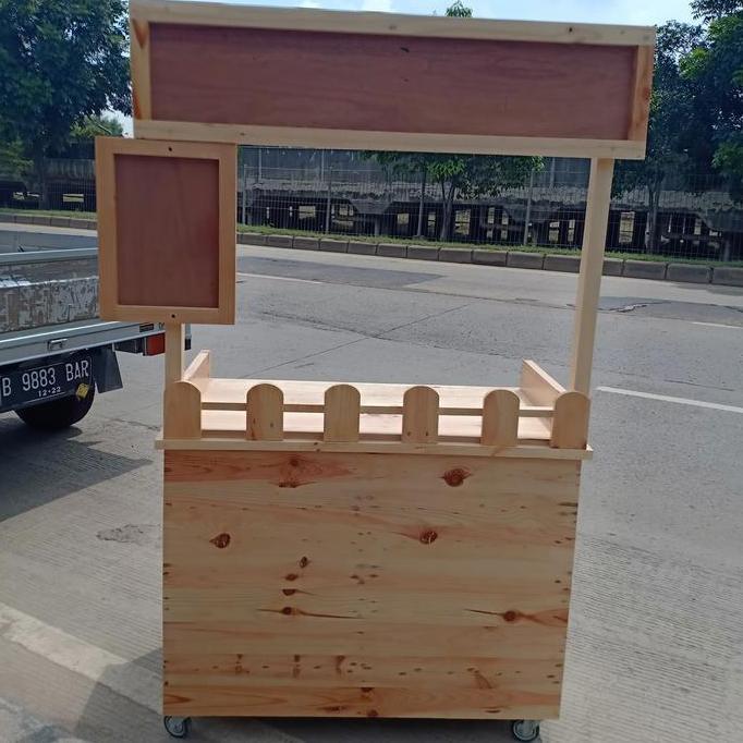 Terlaris Gerobak / Booth Portable /Gerobak Dorong/ Booth Kayu Jati Belanda
