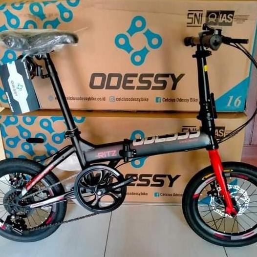 Terlaris Sepeda Lipat Odessy Ritz 16 Inch 7 Speed Baru