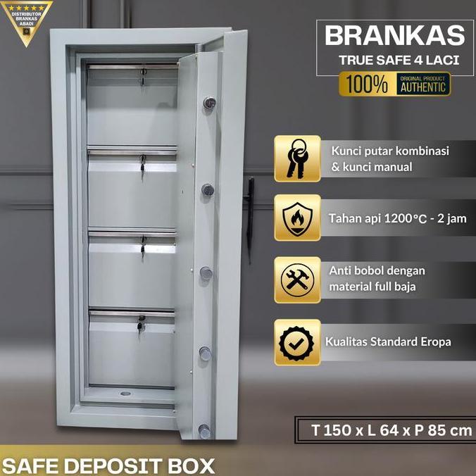 Terlaris Brankas Besar Truesafes 4 Laci Tahan Api Tahan Bongkar Dokumen Filing Brankas Tahan Api Bra