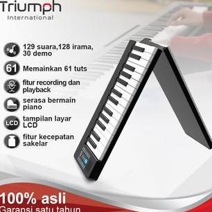 THUNDEX Keyboard piano kecil keyboard portabel bluetooth 61 tombol piano