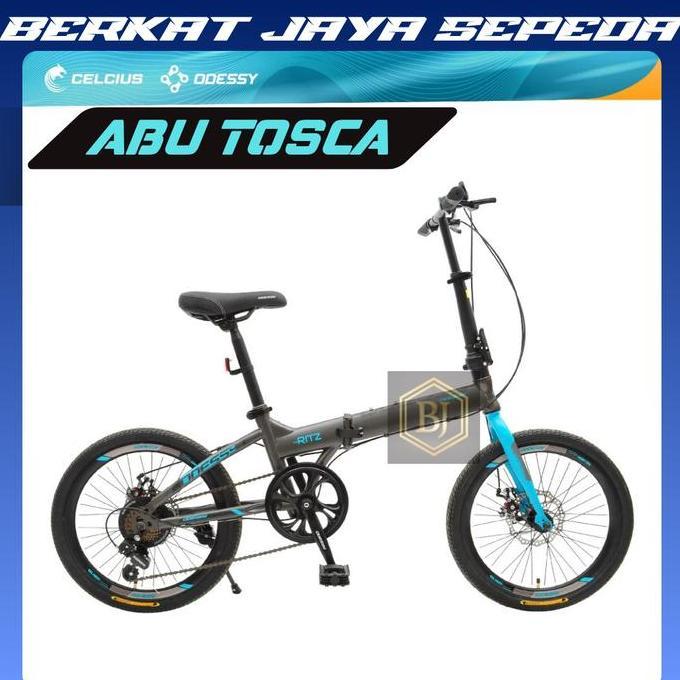 Terlaris Sepeda Lipat Odessy Ritz 20 Inch Bagasi Speed 7 Garansi Original Murah Ada Boncengan / Sepe