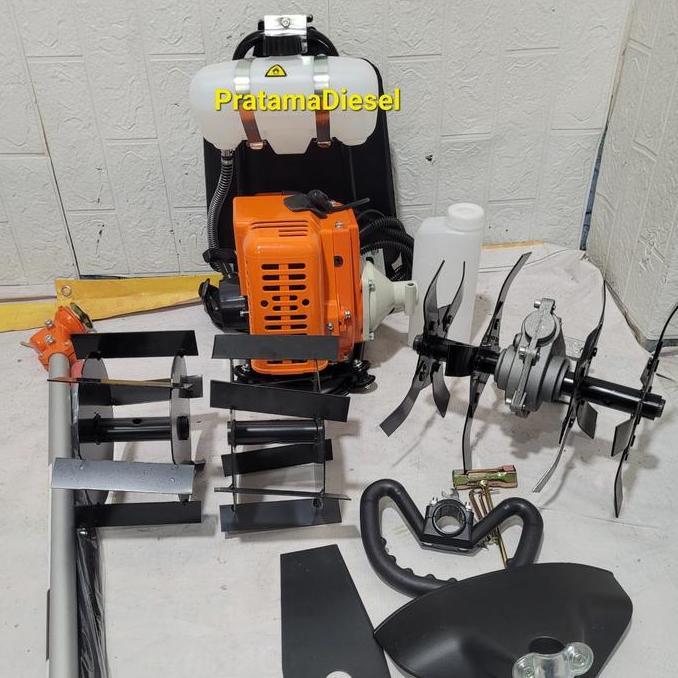 Terlaris Paket Mesin Potong Rumput 328+Cultivator Bajak Sawah