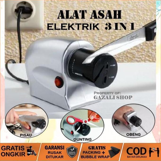 Bestgood- Asah gunting listrik Electric knife sharpener 2 in 1