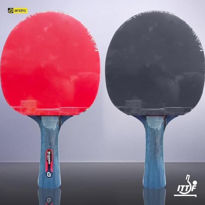 Pingpong Bat Tenis Meja Andro Buzzer Up+ 400 R ALL Red Black Rubber Murah Berkualitas