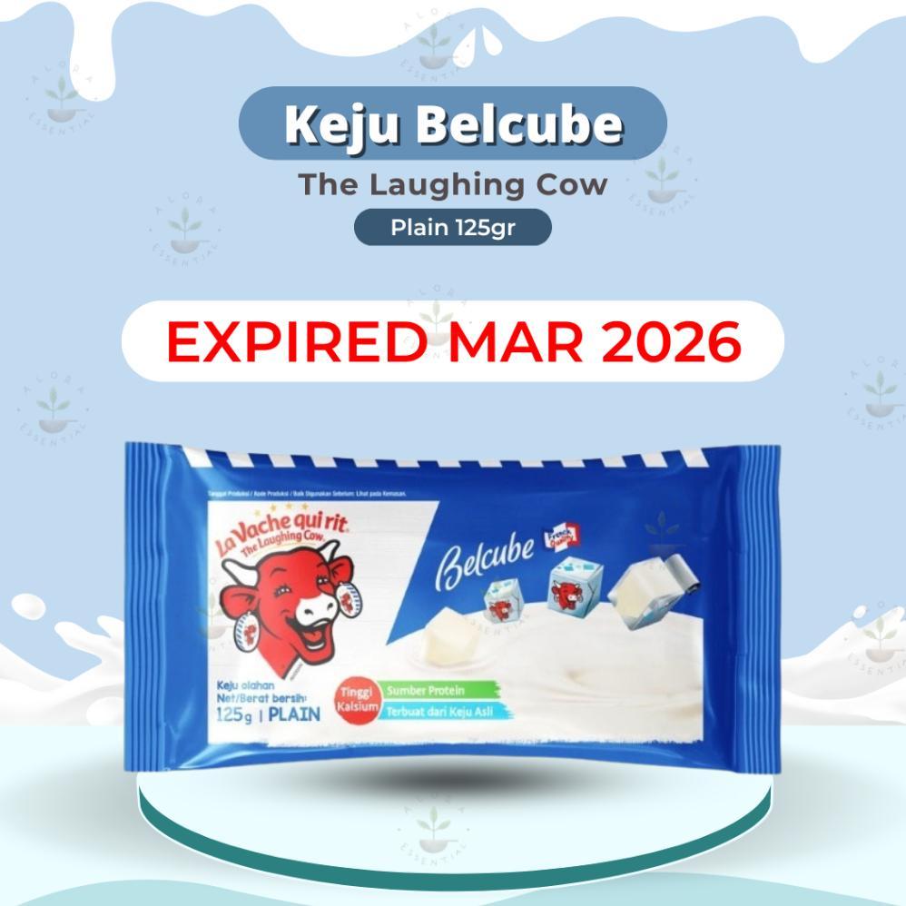 Keju Belcube Cheese Spread 125 gr - Belcube Keju Bayi MPASI 24 kotak - Keju Kiri - Keju BabyBel - KE