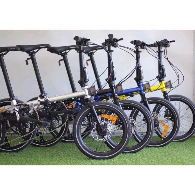 Terlaris Sepeda Folding Lipat Element Troy X 10 Speed Terbaru & 16 Troy 9Sp Black Rusty