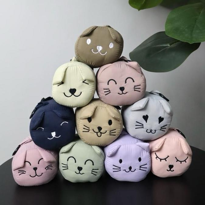 Mukena Travel Boneka Dewasa 2in1 Parasut Soft Crinkle Mini Pouch Bordir Desain Lucu Nyaman Model 2in
