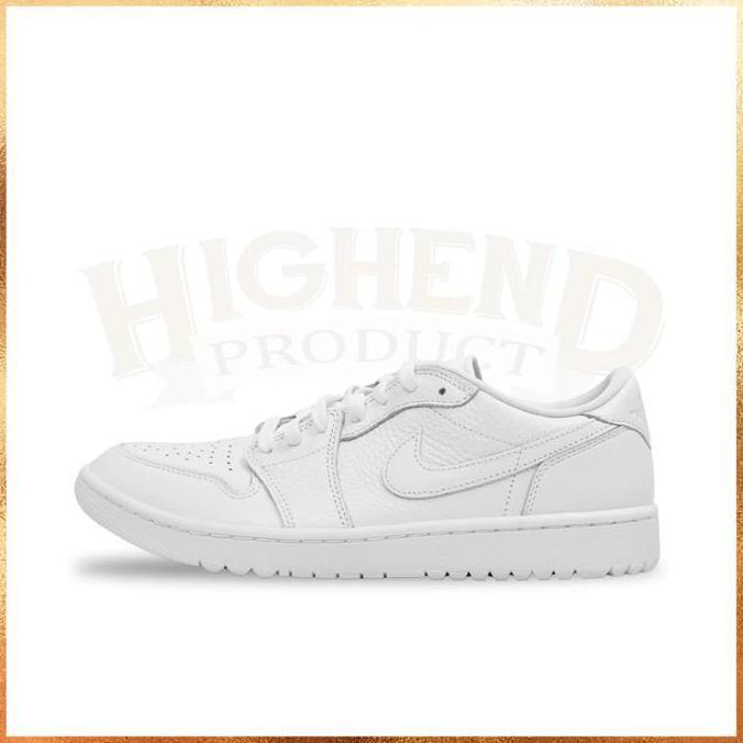Sepatu Golf Air Jordan 1 Low Triple White 100% Original Dd9315-101