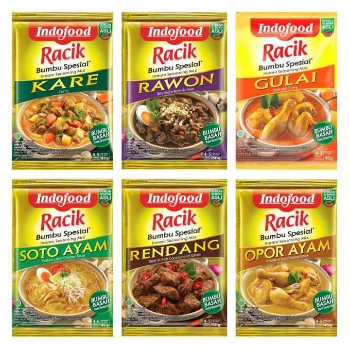 TERBARU (BOX) BUMBU INSTANT INDOFOOD KARE OPOR RENDANG GULAI SOTO RAWON ISI 24