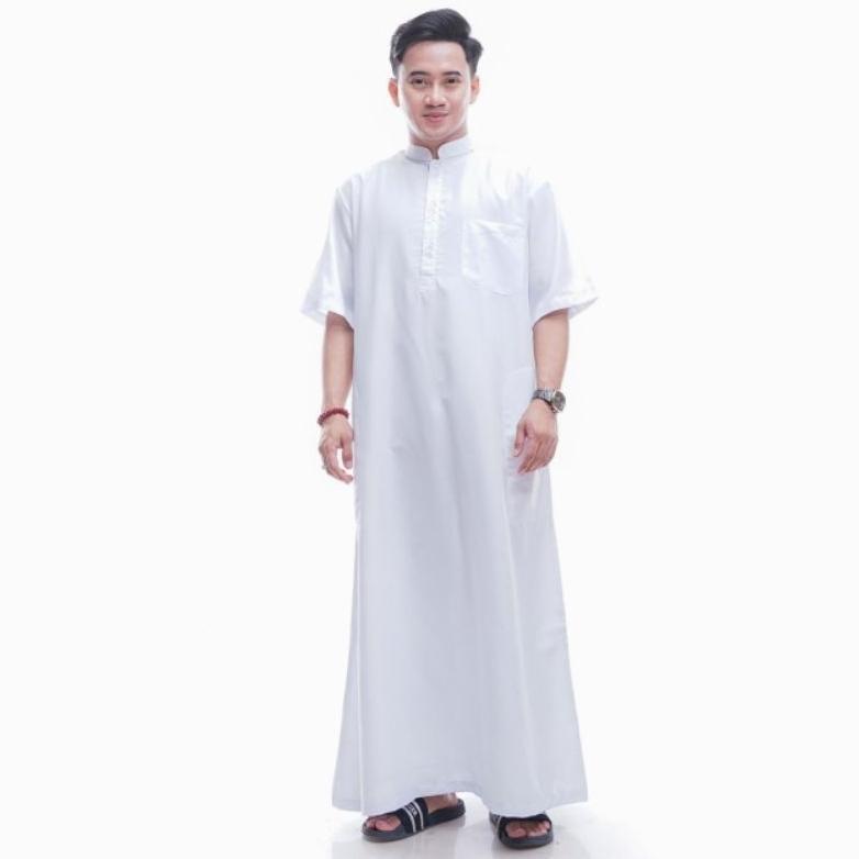 ORIGINAL jubah pria lengan pendek gamis pria dewasa jubah polos