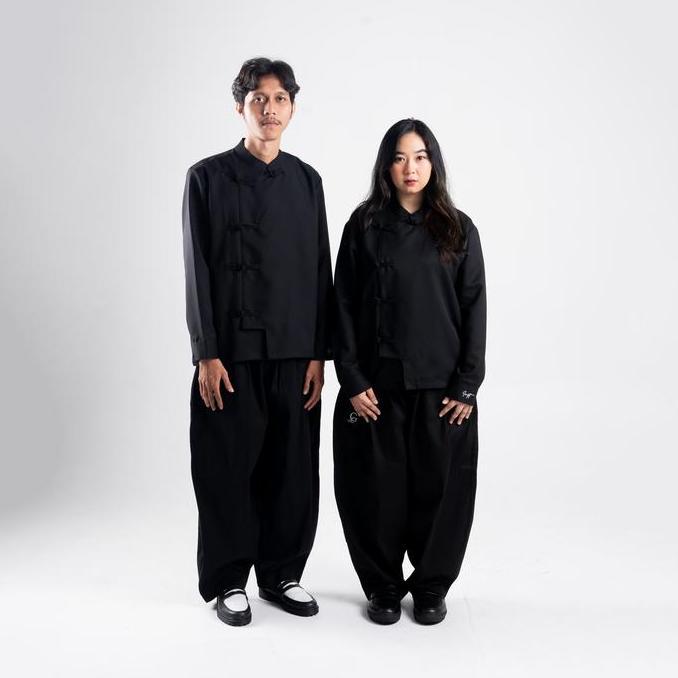 Geld Importaint -Cheongsam Longshirt | Kemeja Cheongsam Polos Pria Dan Wanita Pasti Diskon