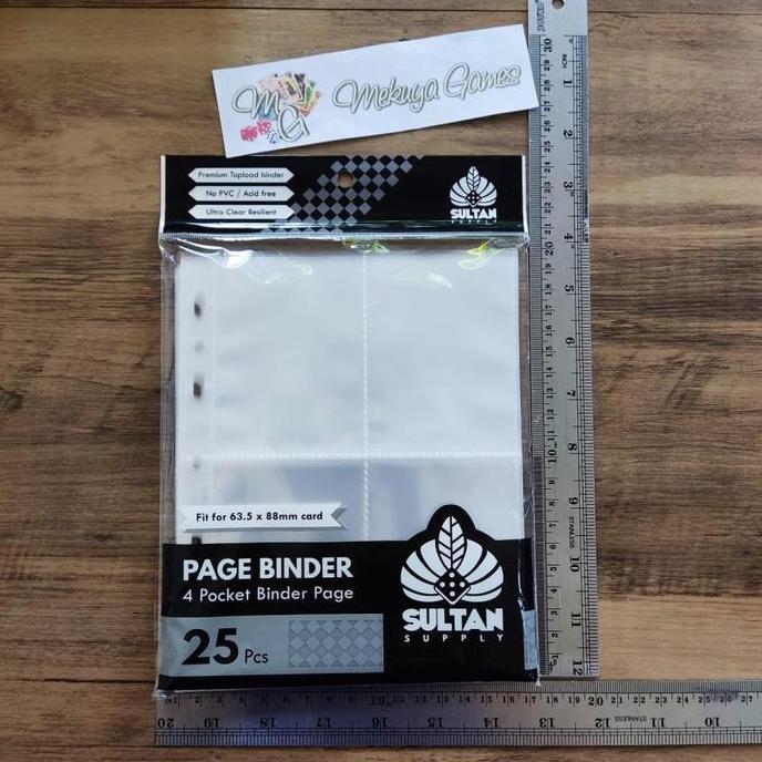 Sultan 4p 8p A5 7 hole 25 Sleeve 4-pocket Page Binder 67x92mm 2R Pokemon Sport KPop 2-ring 3-ring 6-