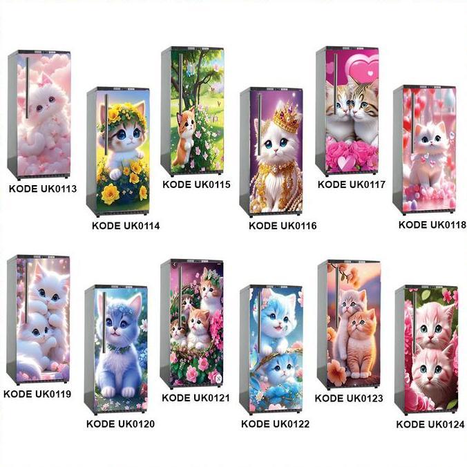 Stiker Kulkas 1 Pintu Karakter Kucing