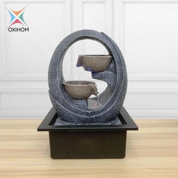 Oxihom W810 Water Fountain Ornament Articles Taman Air Mancur Mini Garden Abstrak Dekorasi Indoor da