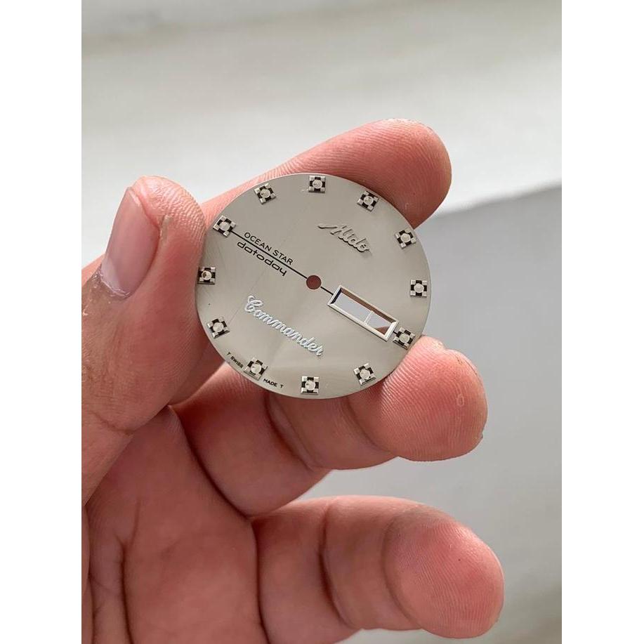 Plat dial jam tangan mido abu abu dial mido commander abu abu murah