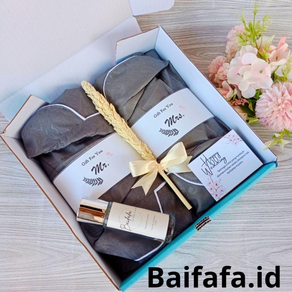 BEST SALE Hampers Setelan Piyama Pria dan Daster piyama  Wanita | Hampers Wedding Baju Tidur