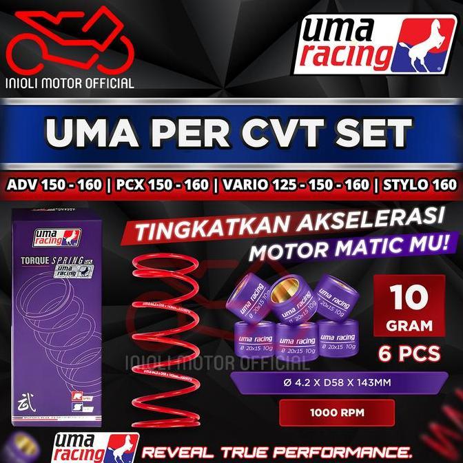 PER CVT UMA RACING PAKET ROLLER ADV 150 160 PCX 150 160 VARIO 125 FI VARIO 125 150 160 ESP STYLO 160