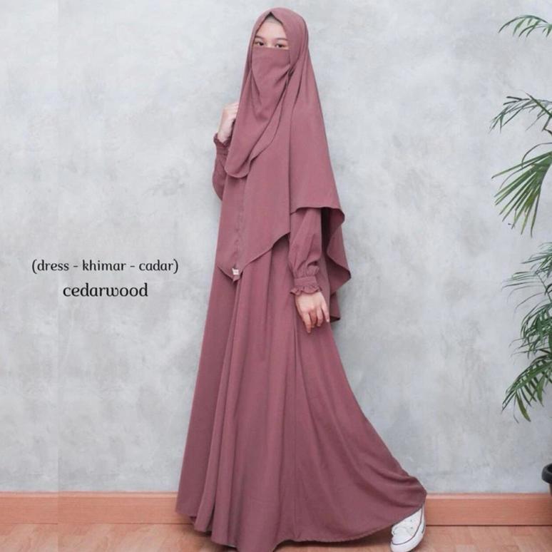 Murah Araya Set ( Gamis + Hijab + Cadar )/Epic/Gagil/Ninos