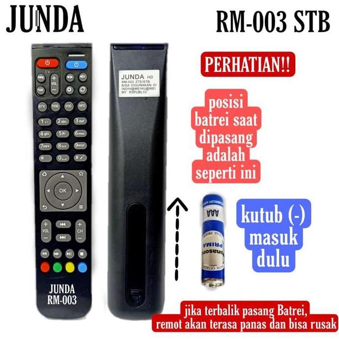 Ready Remot STB Remote Universal JUNDA RM-003 cocok untuk Set Top Box Huawei My Republic indihome