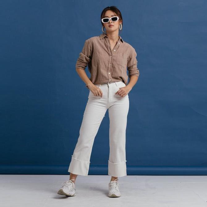 DE118 - Jeans 8006 - HIGH WAIST CULLOTE JEANS WANITA