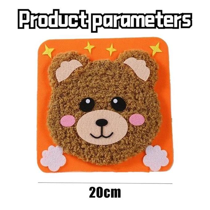 WACAMEY DIY Merajut Sulam lukisan benang Kerajinan Merajut Benang Wol -4 pola hewan DIY Sulam DIY Me