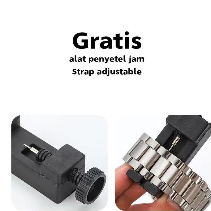 DR322 - LuxeGlow Warna Emas Berkilauan Jam Tangan KoreaElegan Jam Tangan Wanita AnggunOriginal Tali 