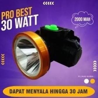 WACAMEY Senter Kepala Probest 30 Watt PB-30S Cahaya Putih / Head Lamp Probest PB30S 2000Mah. Lampu P