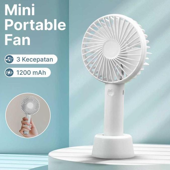 REWARLI Kipas Angin Mini Genggam USB Portable Baterai Cas 1200mAh