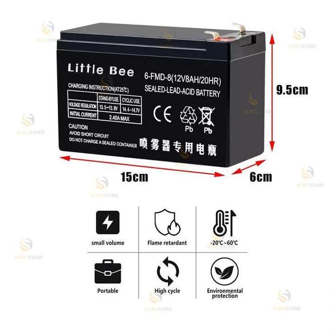 ROKAROKEON 6 volt 4.5 Amper Battery motor mainan anak mobil mobilan Aki Sepeda Listrik Battery 6v 7a