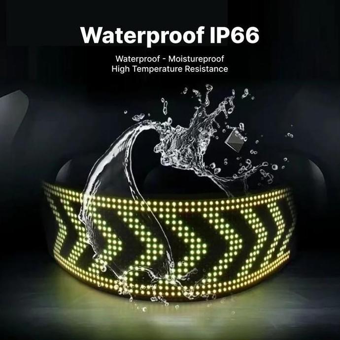 WACAMEY Lampu Led Matrix Panel Teks Bluetooth Colorful Display kit 5v 595x12 cm Neon Rgb Set