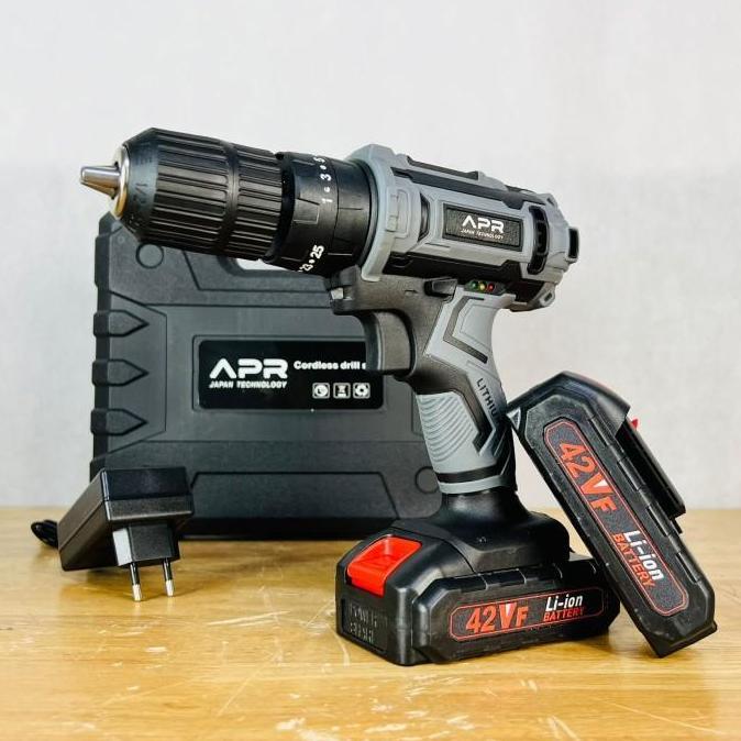 uciha type 42v impact drill baterai cordless mesin bor beton besi kayu