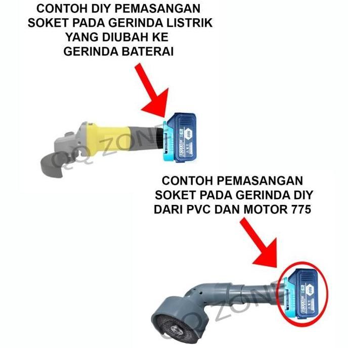 SOKET TEMPAT BATERAI CORDLESS 20V MODEL LXT MAKITA UNTUK DIY