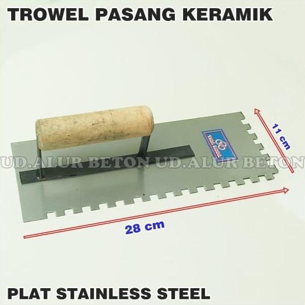 Trowel Keramik - Cetok Semen Bergerigi
