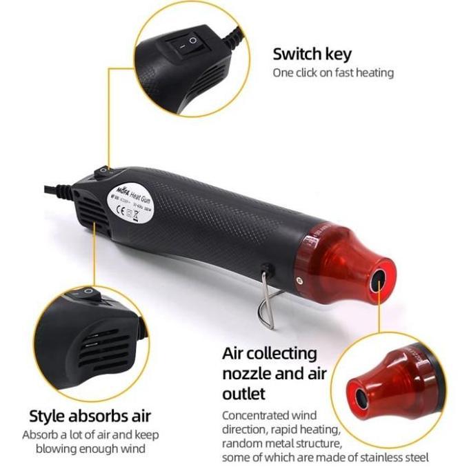Mini Hot Air Heat Gun Blower Dryer Shrink Alat Pemanas Elektrik HP DIY