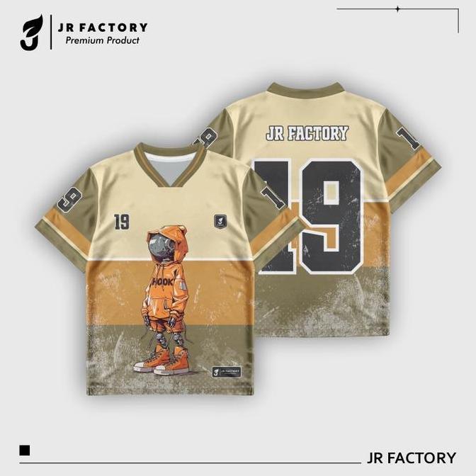 JR FACTORY Baju Jersey Dewasa Unisex Streetwear Oversize Number Dryfit Brazil Retro Vintage Hockey B