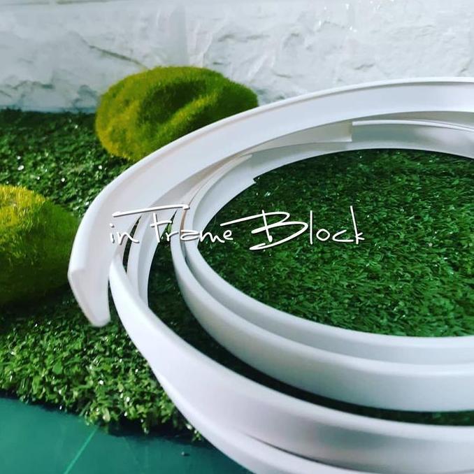 PVC Edging List Karet untuk Photoblock 12mm Putih Matte Inframeblock