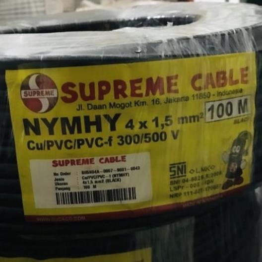 Promo Kabel Serabut NYYHY / NYMHY 4x1,5 4x1.5 Supreme NYYHY / NYMHY 4x1,5mm 4x1.5mm 100meter Diskon