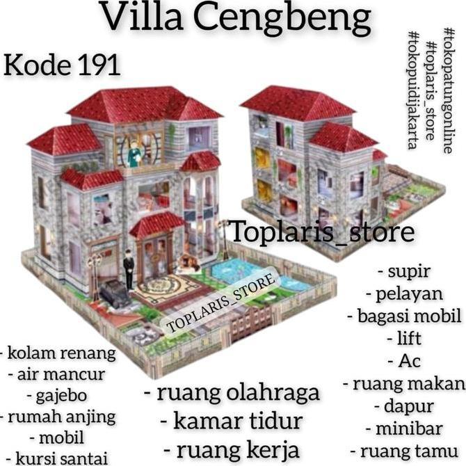 Rumah Kertas Sembahyang Leluhur Cheng Beng Vila Mewah
