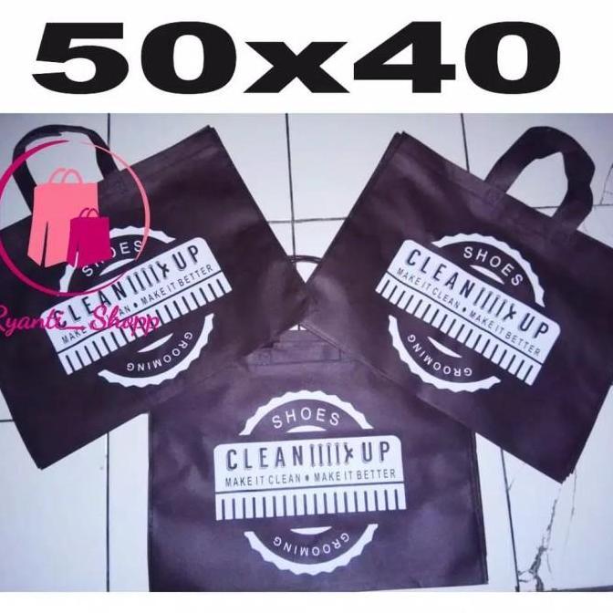 50x40 cm Tas Kain / Spunbond / Goodie Bag / Kantong / sablon 1 sisi 1