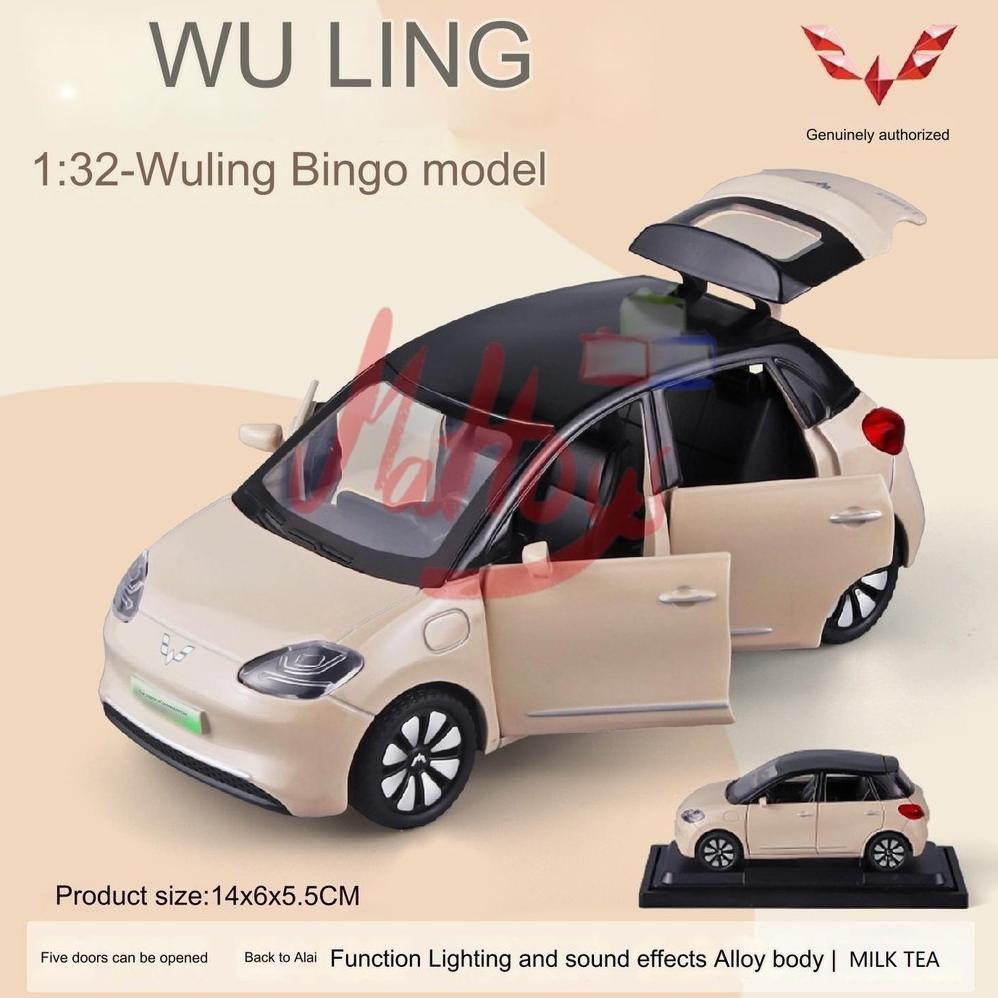 Diecast Wanbao Wuling Binguo 1:32 Lisensi Dengan Lampu Dan Suara