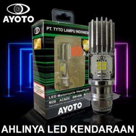 new product lampu led motor original ayoto m2b h6 ac/dc 8watt+8watt 